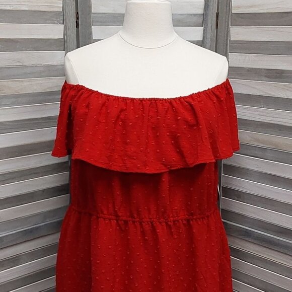 Ruffle Off the Shoulder Dress | 89th + Madison | 3X - Picture 6 of 12